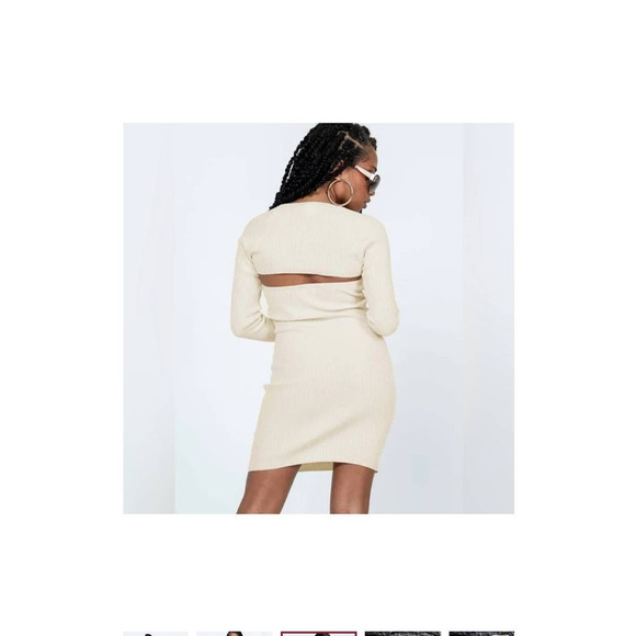 Princess Polly Hellie Mini Dress Cream / S-10 - Picture 16 of 16